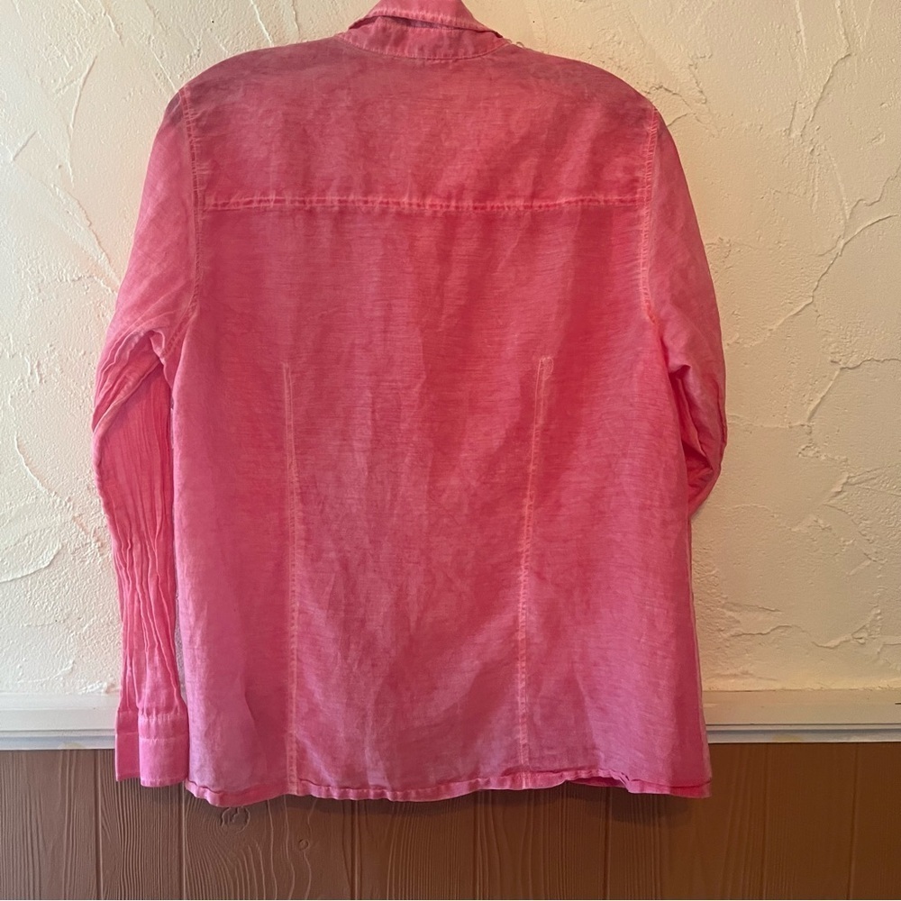 Pink Button-Up Women's Top - Picture 2 of 5